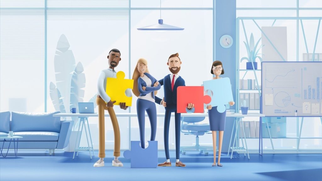 Grafisk illustration kontor | Inledande av partnerskap mellan Zervicepoint och IT Software